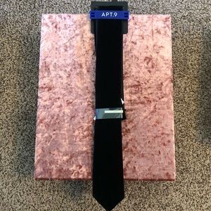 NEW APT 9 Black Velvet Tie